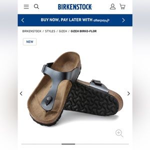Birkenstock Gizeh Birko-flor Ice Pearl Onyx size 40